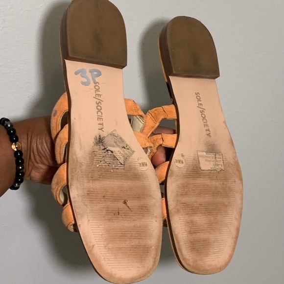 Sole Society pink slippers suede leather 9 - Picture 4 of 8